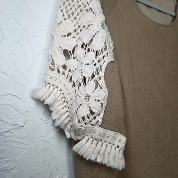UMGEE USA Tan Crochet Dress - Picture 2 of 11